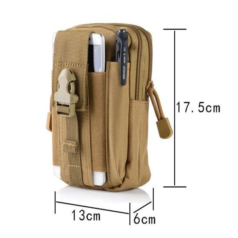 1PC Men Waist Pack Bum Bag Pouch Waterproof Tactical Military Sport Hunting Belt Molle Nylon Mobile Phone Bags Outdoor Tools