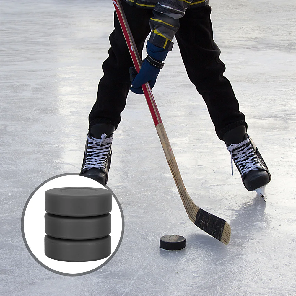 3 Stück verstellbare PVC-Hockey-Pucks für Jugendliche und Erwachsene, Training, drinnen und draußen, langlebig, flach, matte Oberfläche, Straßenrollenbälle