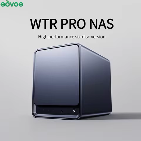 EOVOE WTR Pro 6 Bay NAS Mini PC Intel Twin Lake N150 DDR4 3200MHz M.2 NVMe SATA 2.5G LAN
