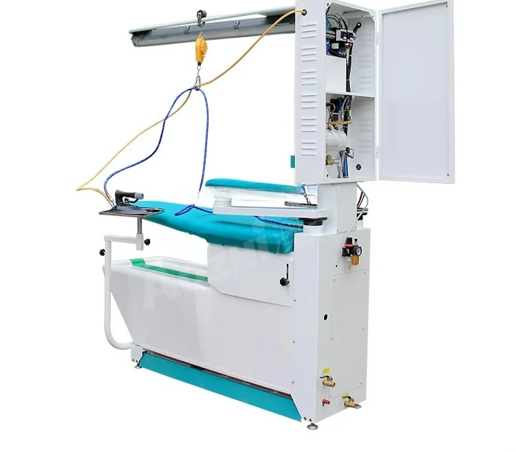 

Industrial Hotel Laundry Multi Functional Ironing Table with Built-in 3kw Boiler and Free Steam Iron