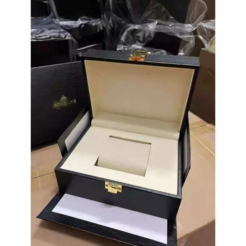 Watch Storage Box, Crocodile Texture PU Watch Display Case with Manual & Gift Bag for Wristwatch Collection