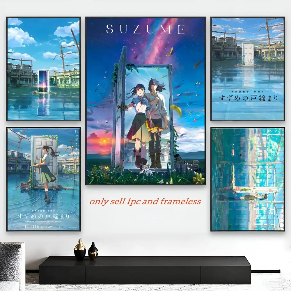 S-suzume No TojimariS Poster Art Painting Poster With Prints Home Bedroom Living Room Decoration