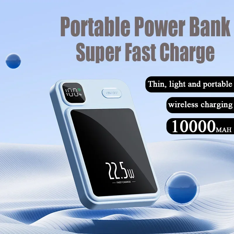 50000mAh Magnetic Wireless Power Bank Portable External Battery Fast Charging PowerBank for IPhone Samsung Huawei