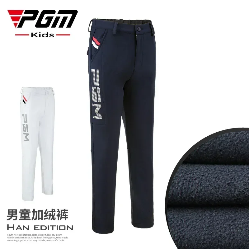 

PGM plush golf pants for children's clothing, boys' autumn and winter clothing, warm and thick pants