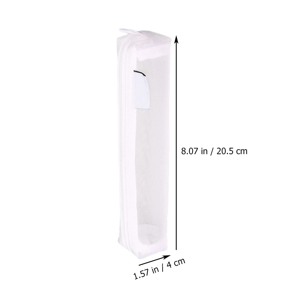 2 قطعة أكياس قلم رصاص بسيطة خفيفة الوزن منظم قرطاسية تصميم شفاف القلم كيس التخزين حقيبة أدوات مكتبية متعددة الأغراض #4