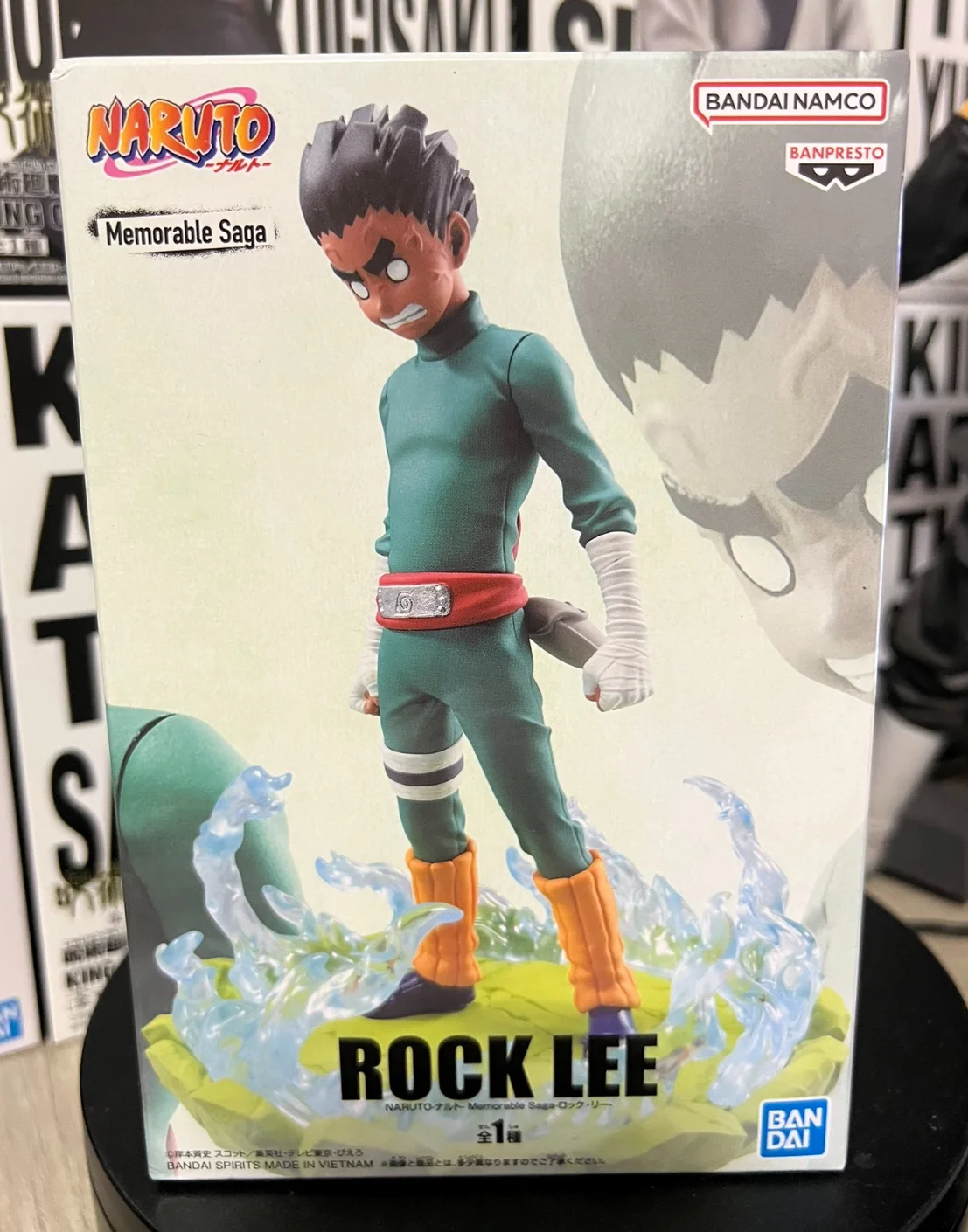Genuine In Stock Bandai Banpresto Naruto Rock Lee Memorable Saga Anime Figure Model Boys Collectible Toys Kids Gift