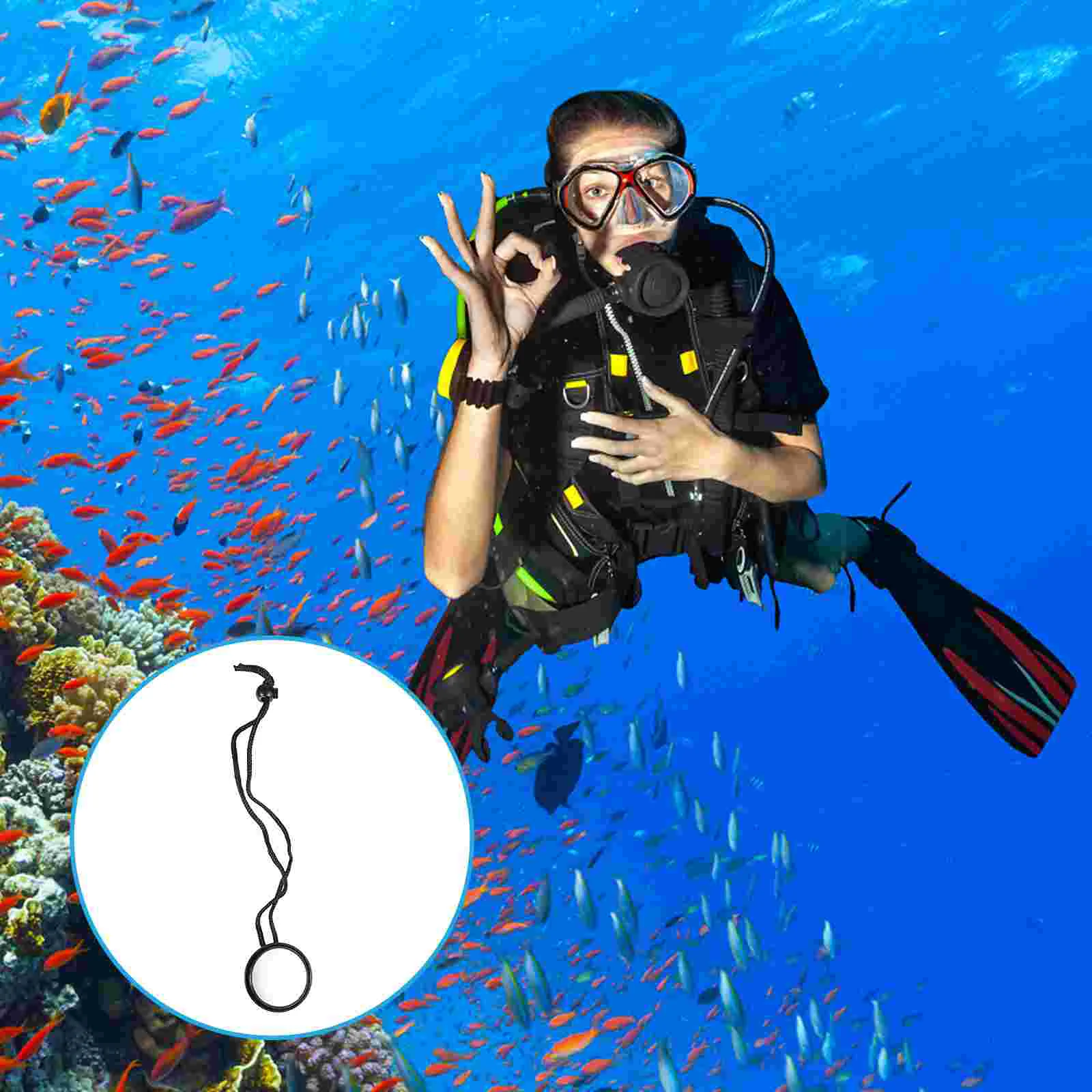 Diving Rearview Mirror Safety Equipment Adjustable Portable Scuba Supply Glass Plastic Materials Angle Adjustment