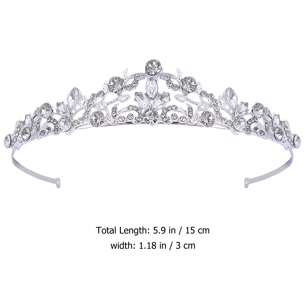 

Bridal Rhinestone Tiara Wedding Crown Birthday Headband Bride Hair Accessory Elegant Girl Headdress Birthday Crown