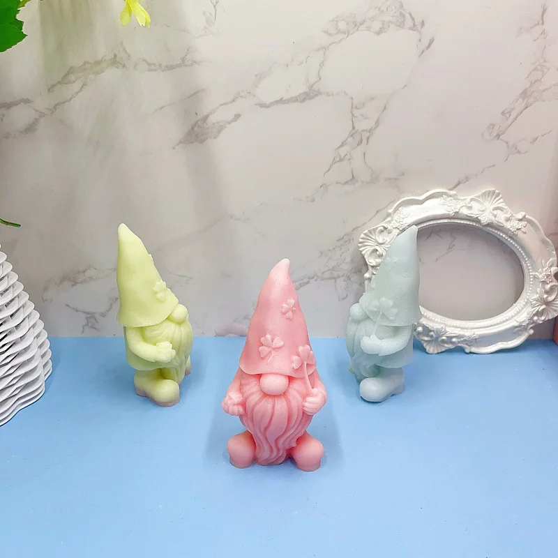 Gift Elderly Aromatherapy Candle Silicone Mold DIY Easter Dwarf Home Decoration Mould