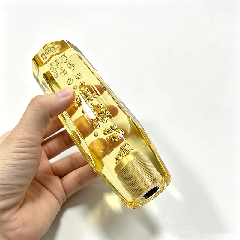 15cm Transparenter Bubble-Acryl-Schaltknauf Universeller Gangschaltknüppel mit M8 M10 M12 Messingadaptern für Manuelle und Automatische Fahrzeuge – Detail 3