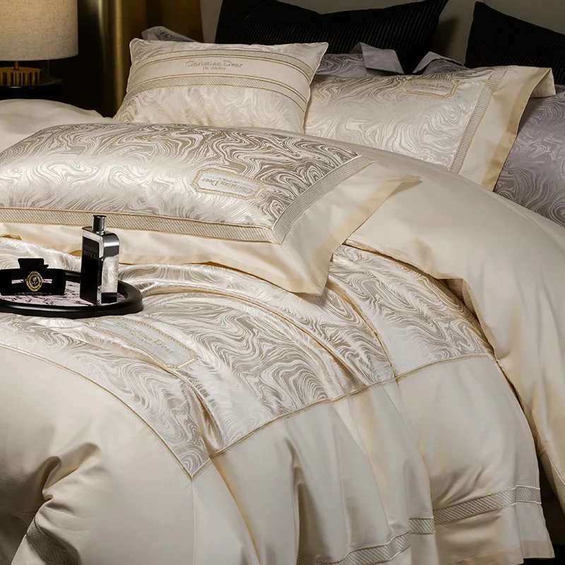 

High-end, light luxury, Australian cotton, four piece set, exquisite, embroidery, soft