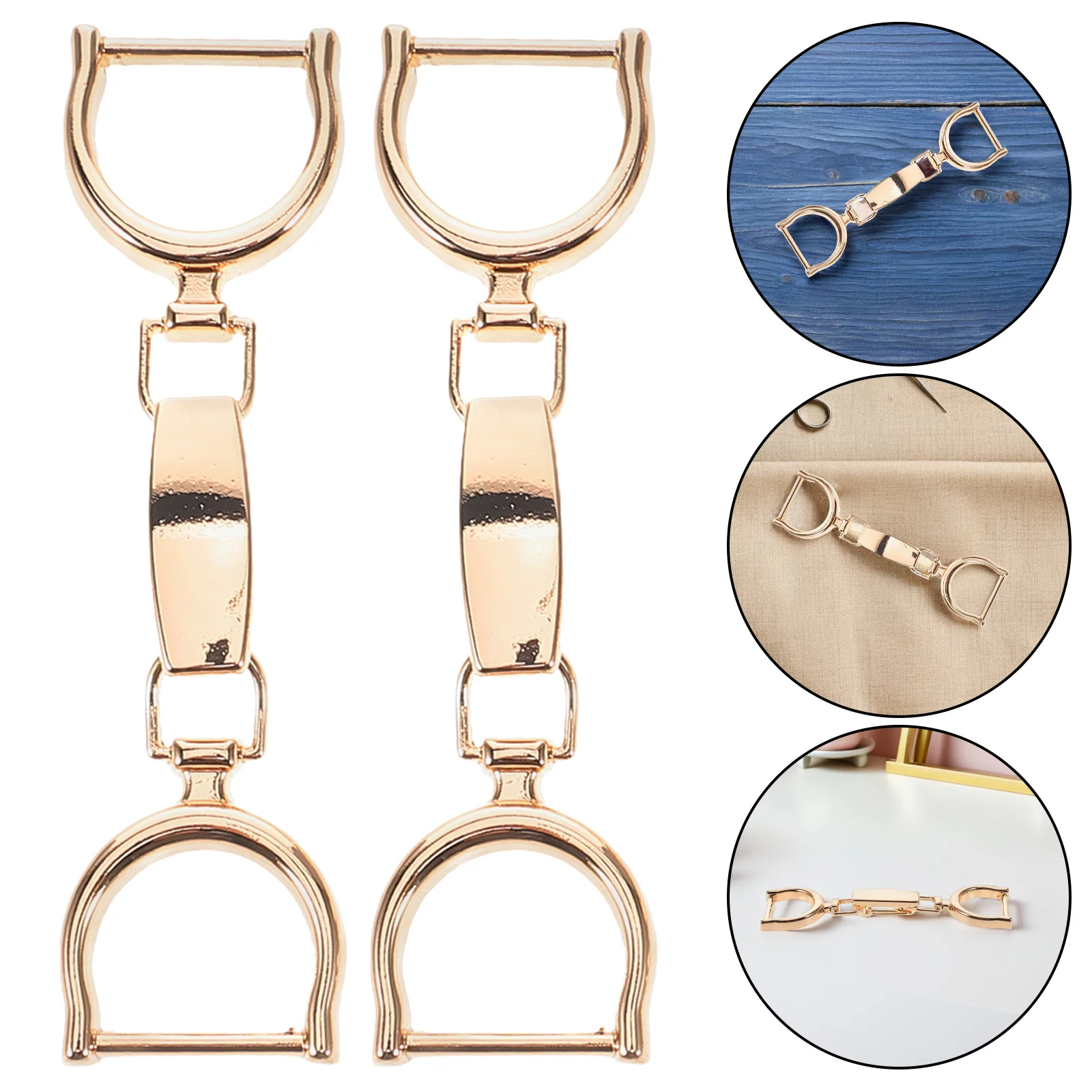 

6Pcs Alloy Chain Buckle Metal Belt Clasp Clip Buckle Waistband Adjustment Chain Connector for Bags Skirts Pants Accessories