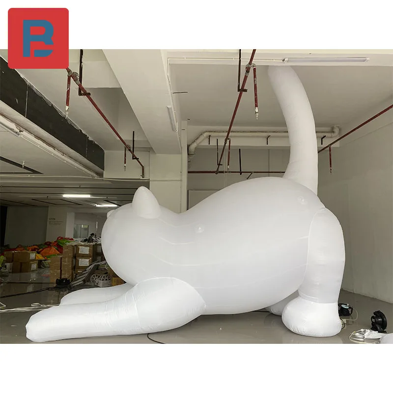 

Inflatable cartoon can doodle DIY White Model Cat Air Model Interactive Mall Drainage Pet Festival exhibition creative sign