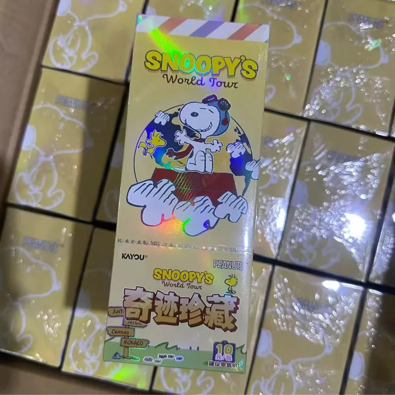

Genuine KAYOU Peanuts Snoopy Card Miracle Chapter World Travel Pack Rare SE Card Anime Collectible Card Toy Gifts