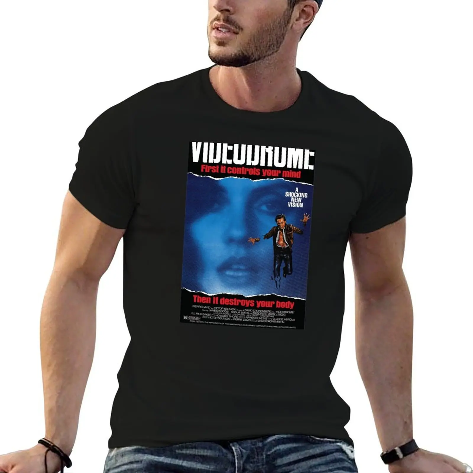

graphic for man shirts for T-Shirt t white cotton man tees shirt man Videodrome heavy pack t shirts t