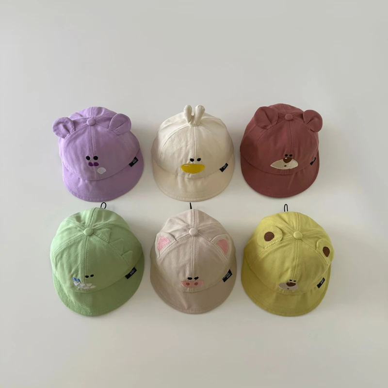 Spring Summer Kids Boys Girls Baseball Hats Lovely Cartoon Pattern Baby Sun Hat Cotton Outdoor Children Peaked Caps