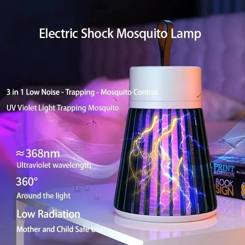 Portable Mosquito Killer Lamp Usb Rechargeable Electric Fly Trap Insect Killer Outdoor Mute Anti Mosquito Lamp Insect Proor Tool