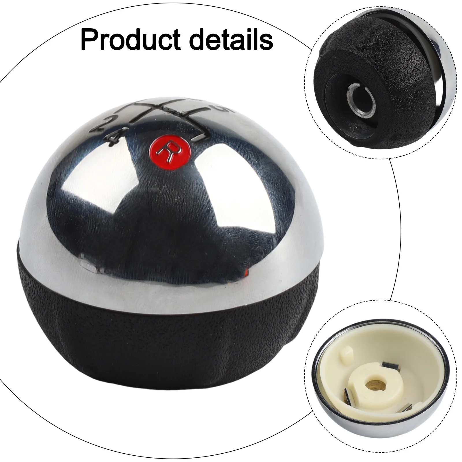 

Driving Comfort Enhancement Black Chrome Shift Knob Custom Fit For Fiat 500 Modern Aesthetic Wear Resistant Material