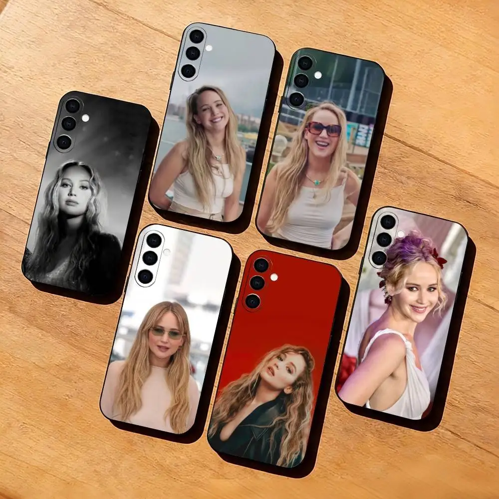 

J-Jennifer L-Lawrence Phone Case For Samsung Galaxy A73,A72,A71,A70,A53,A52,A51,Soft Silicone Black Cover