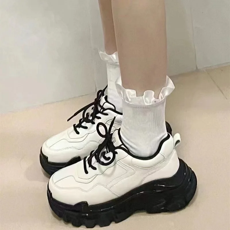 Pmwrun 2022 Spring and Autumn Daddy Shoes Retro Casual Thick Bottom New Explosion Models Thin Casual All-match Ins Trendy Shoes