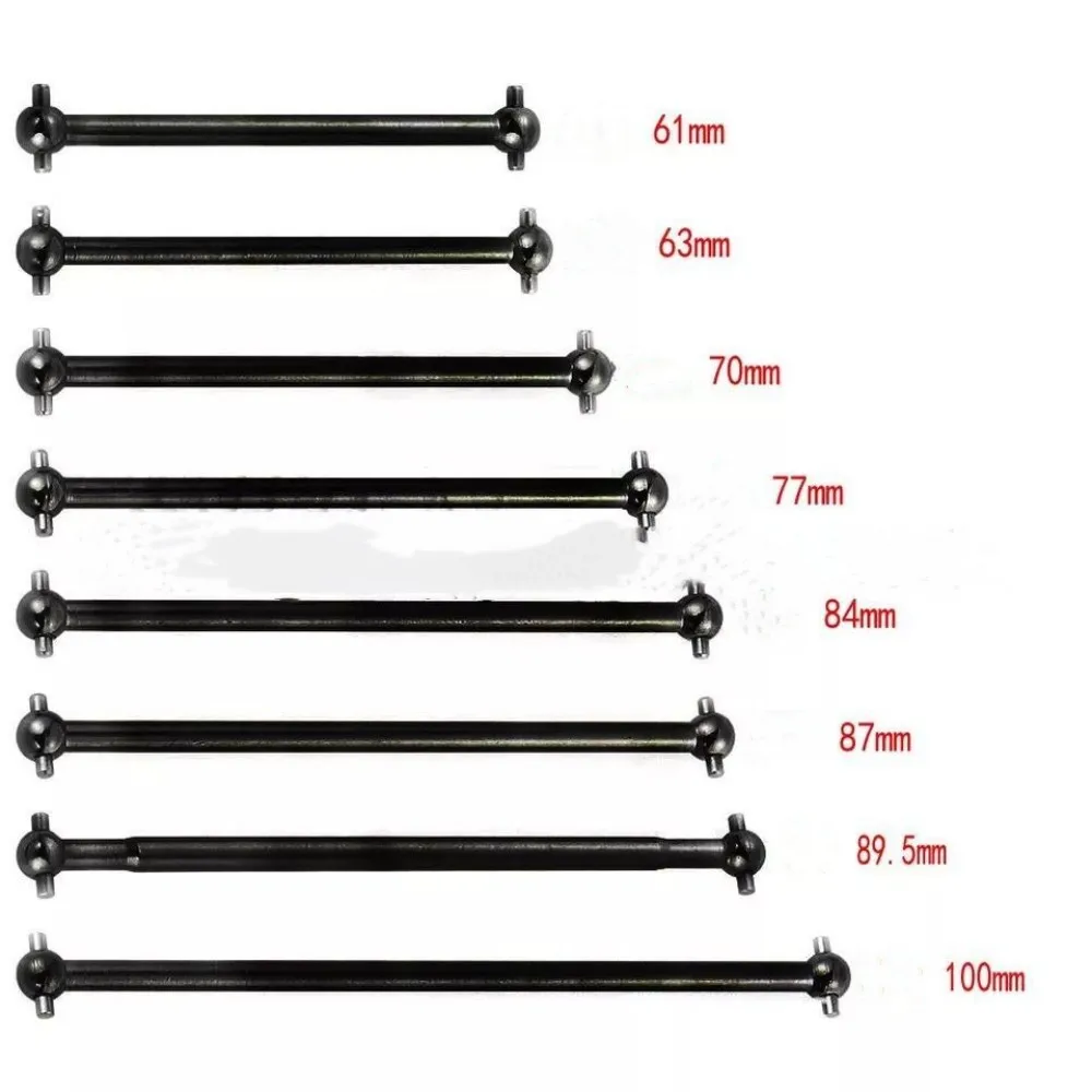 RC Metalowy wał napędowy Dogbone 61/63/70/77/84/87/89.5mm Do 1/10 HSP 94101 94102 94103 94107 94122 94123 94155 94166 Części zamienne