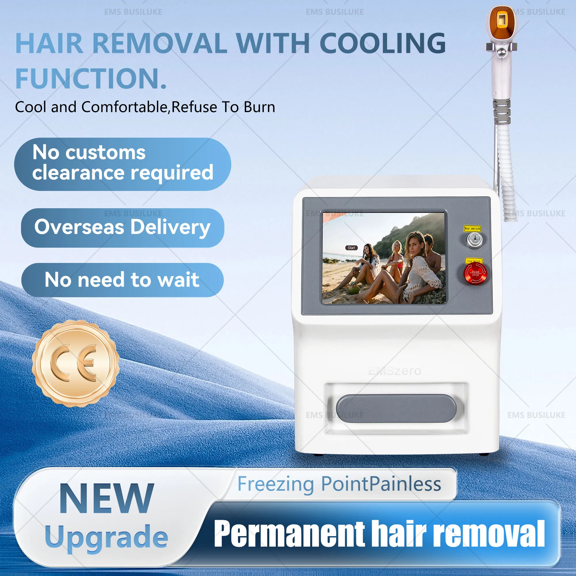 

3800W 808 Alexandrite Hair Removal Laser Diode Machine Ice Platinum Body Face Underarm Cooling Head Permanent Painless Epilator