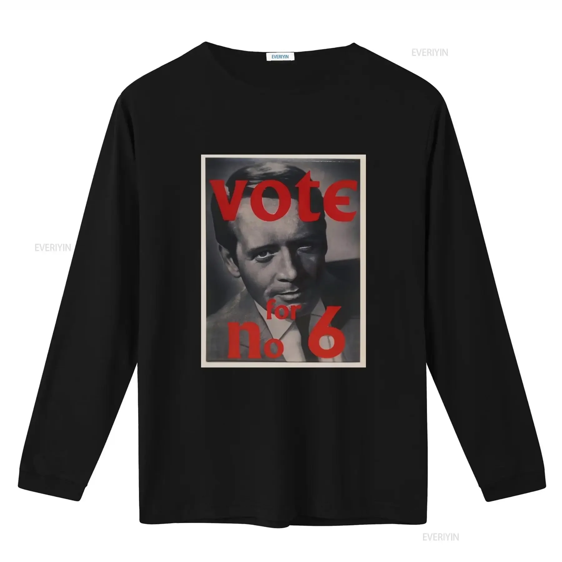 Vote For No 6 Softstyle T Shirt The Prisoner I Am Not A Number Free Man  vintage Washed Breathable designer clothes Stretched