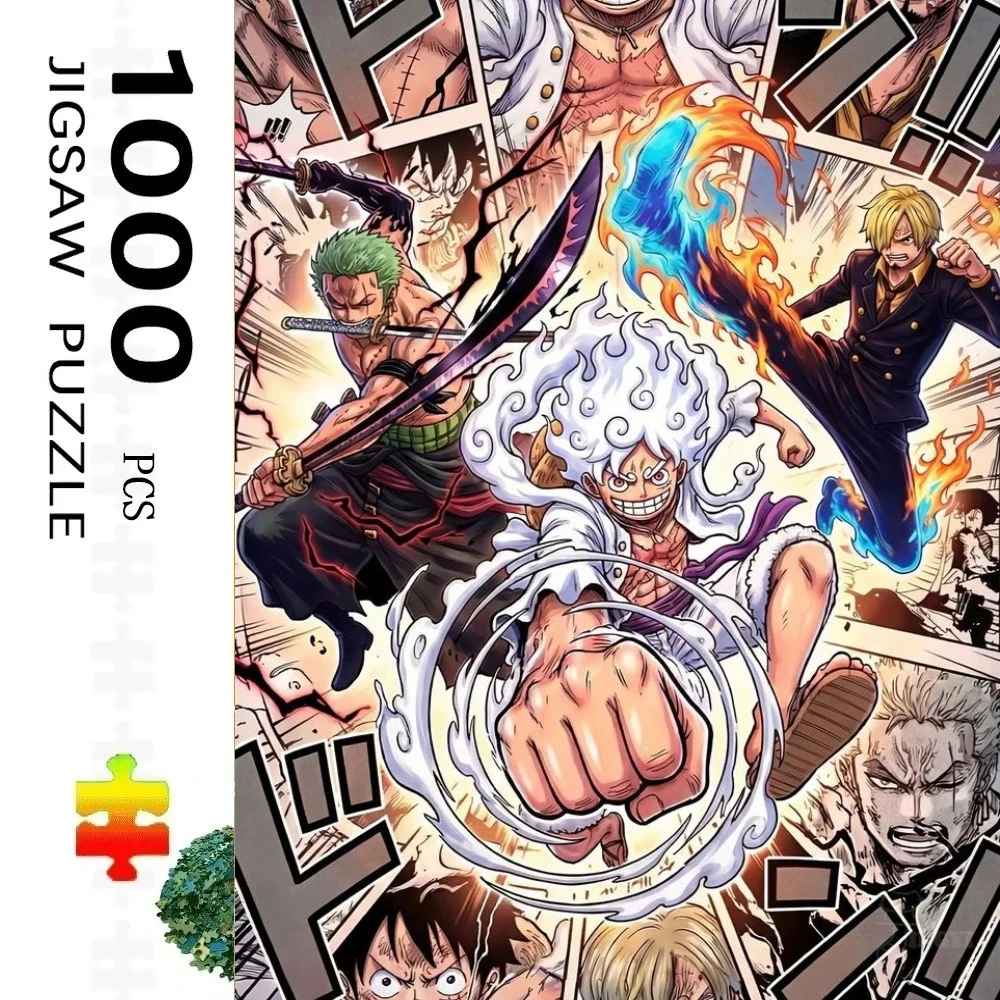 Rompecabezas de 500 Piezas para Adultos, Monkey D. Luffy, One Piece, Rompecabezas de Papel, Decoración del Hogar, Decoración de Pared, Regalo Festivo