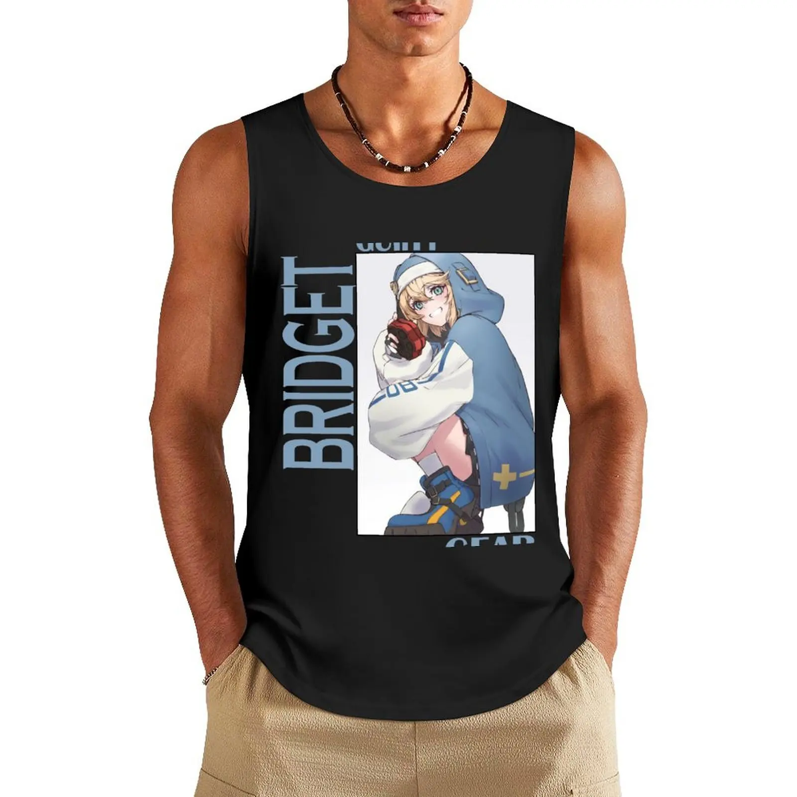 

Guilty Gear Bridget Tank Top Men's summer clothes Men's sleeveless gym shirts