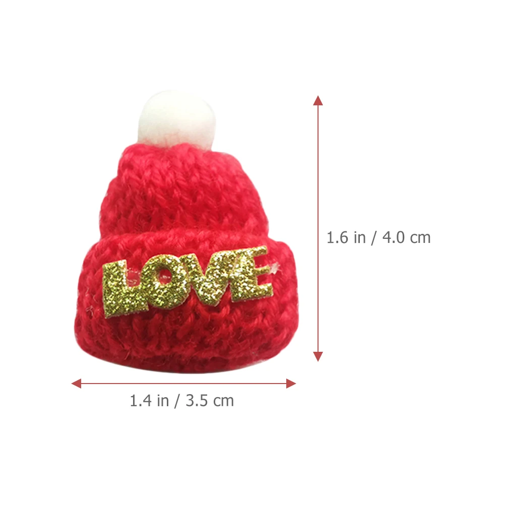 

36Pcs Tiny Knit Hats Festive Atmosphere Additions Handmade Crafts Santa Snowman Decoration Christmas Mini Ornaments