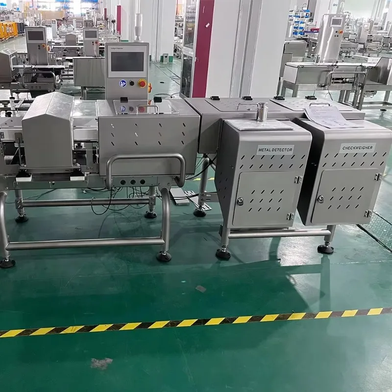High Precision Food Metal Detector and Checkweigher Combo with Auto Rejector System