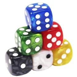 10pcs/set Pearl Pattern Point Dice Game Accessories 16mm