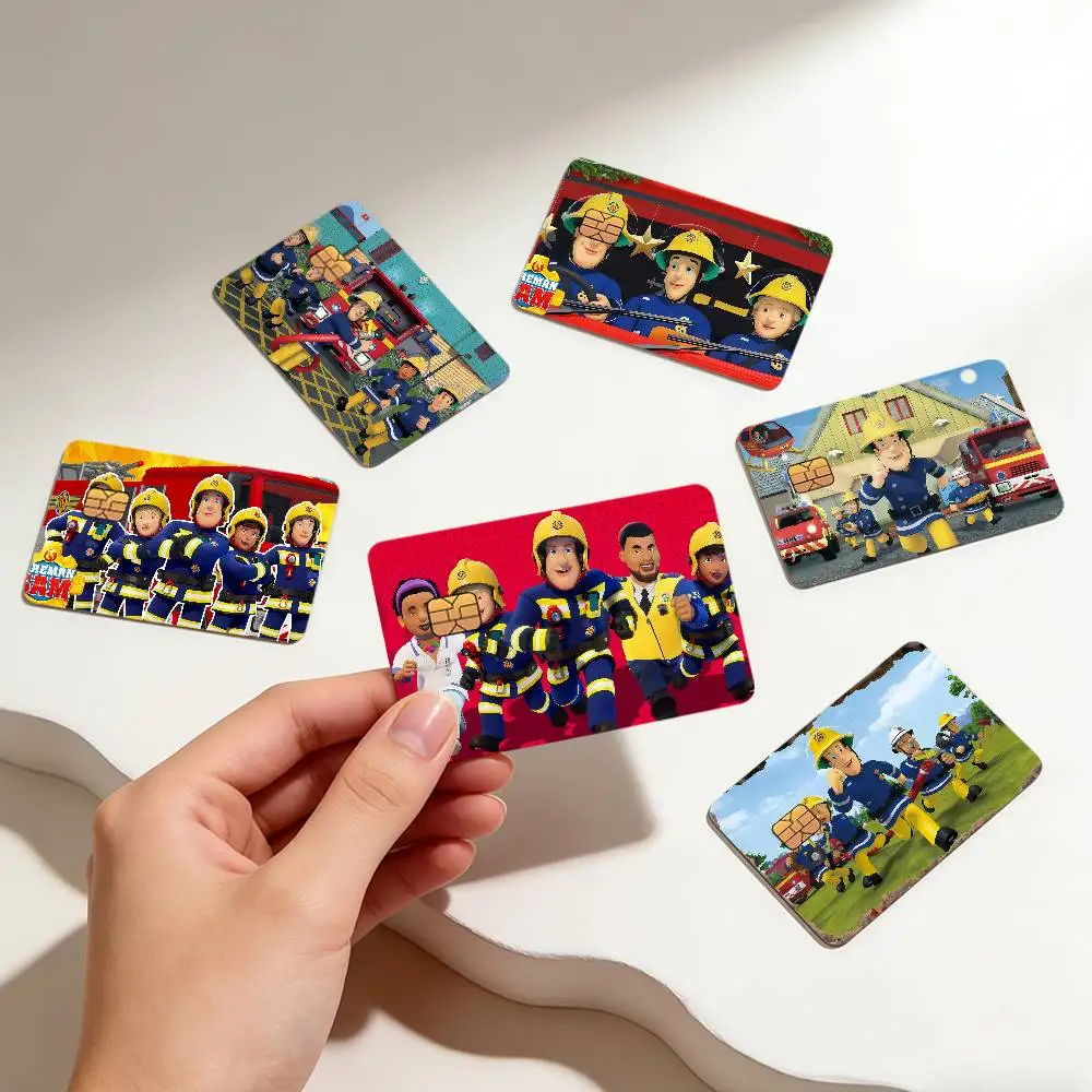 cartoon kid funny cool F-Firemans Sams Hot Sale Decor Exquisite Card Sticker for Debit Credit Bank Cards Skin Cover Gift Student