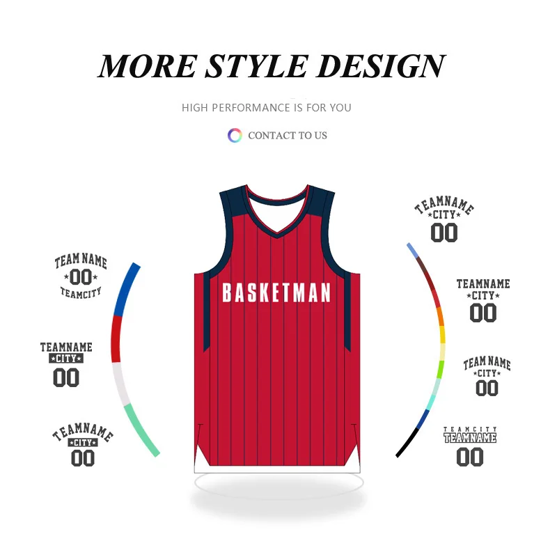 

BASKETMAN Basketball Jerseys For Men Customizable Team Name Number Logo Printed Vest Workout Fitness Sports Training Tracksuits