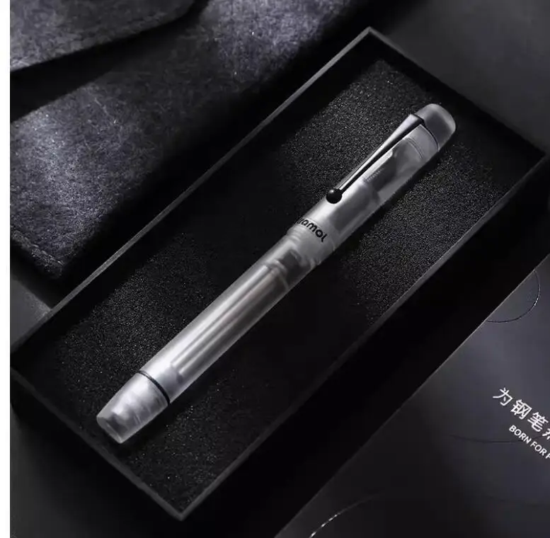 High Quality Special-purpose For Color Ink ,Vacuum Ink Refiling Transparent Pen,  Big Capacity 3.5ml Fountain Pen, BOCK F Nib