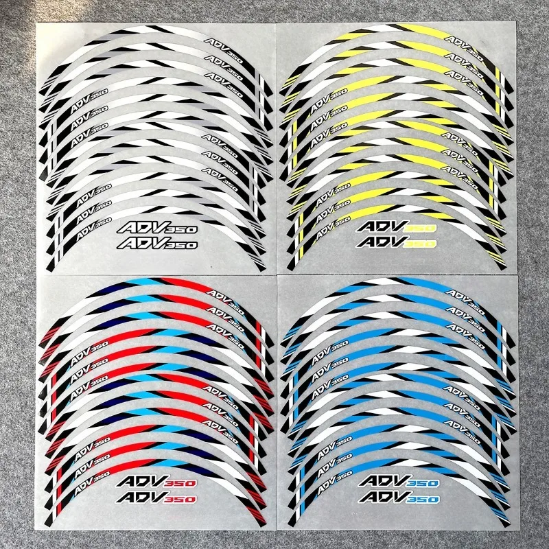 Motorcycle Wheels Stickers Reflective Protector Rim Decals Accessories Tires Strips For Honda ADV350 ADV 350 2021 2022 2023 2024