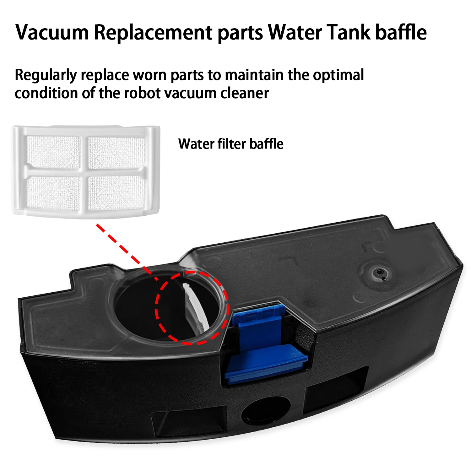 Replacement Water Tank for ECOVACS X8 Pro Omni/X8 Pro Plus Robot Vacuum Cleaner Sewage box Filter Baffle Replacement parts