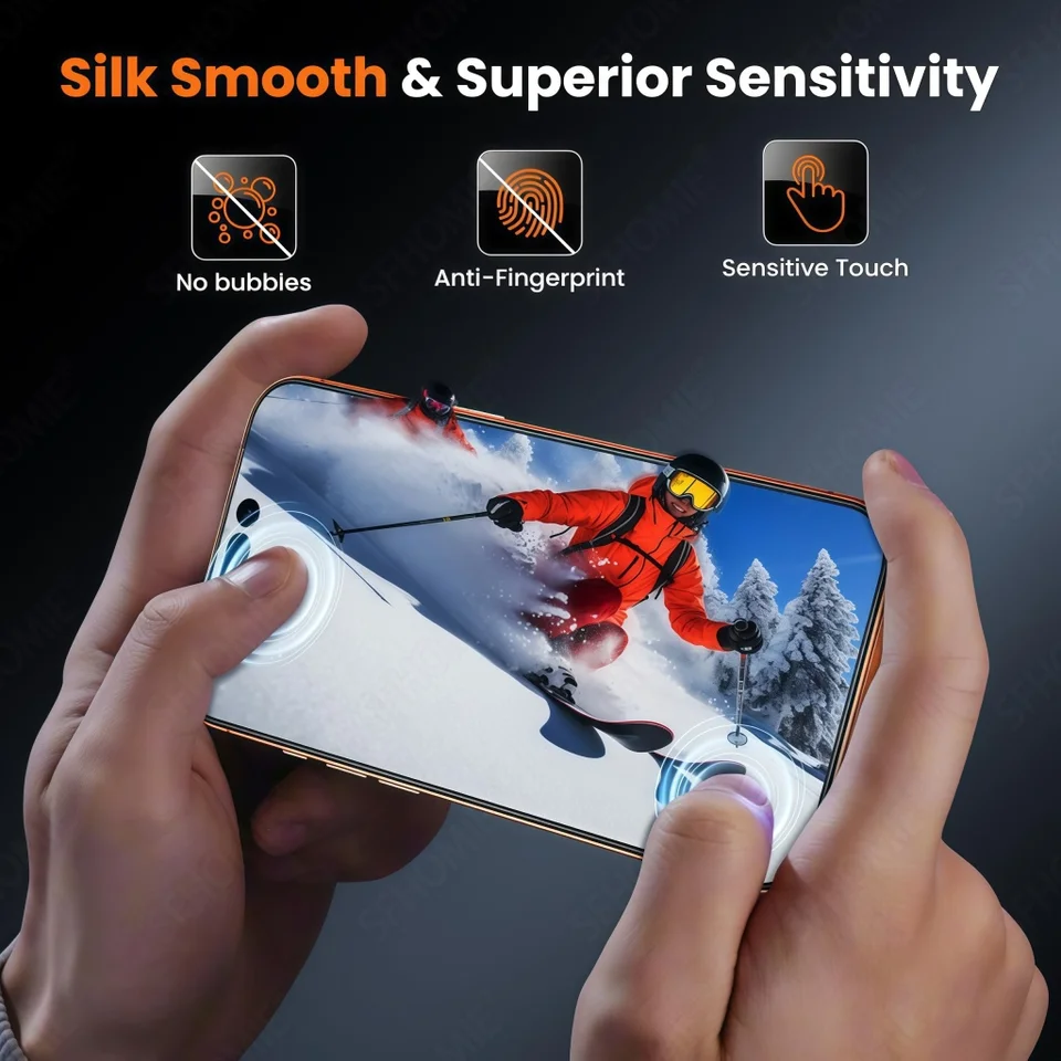 4 piezas protector de pantalla de vidrio templado HD para iPhone 11 12 13 14 15 16 17 Pro Max 14 15 16 Plus 17 Air, película de protección de vidrio 5