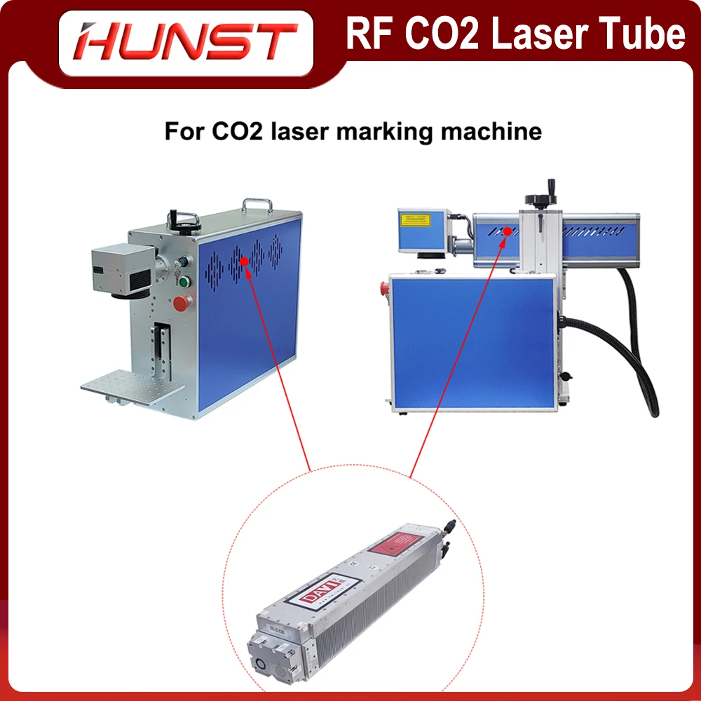 HUNST CO2 RF tubo Laser 60W 80W 10.6um tubo Laser in metallo DAVI D60 per macchina per marcatura Laser Co2 macchina per incidere di taglio