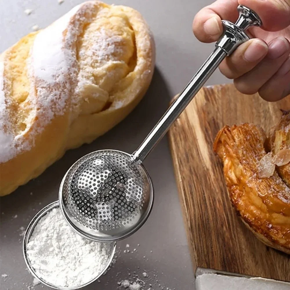 Stainless Stainless Steel Powder Shaker Baking Accessory Sugar Duster Flour Sugar Sieve For Powdered Sugar And Spices Cake Decorating Tool - Aliexpress Deal