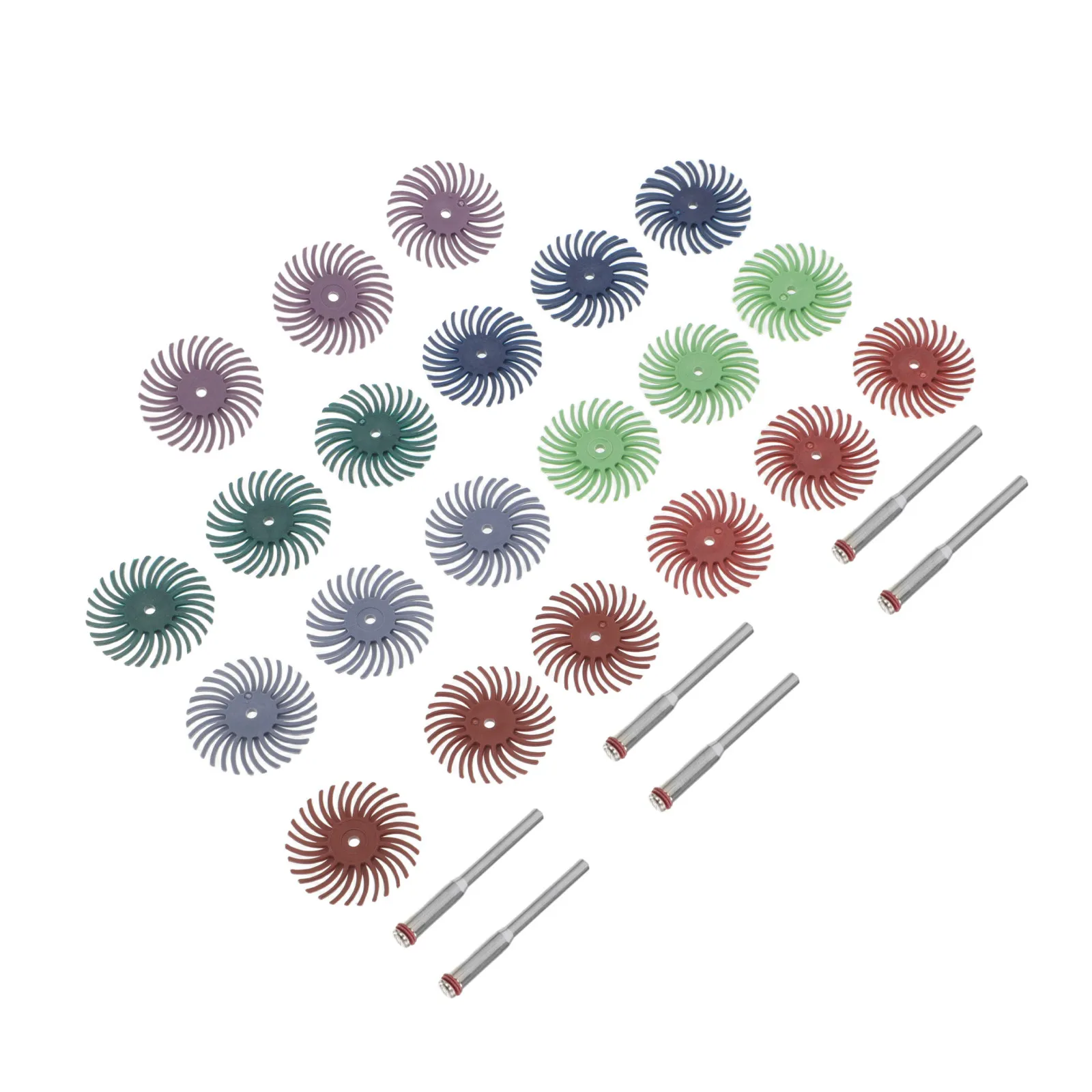 1Set Radial Bristle Disc Polishing Wheel 1 Inch 3Mm Shank Detail Abrasive Wheel Rotary Tool Jewelry Wood Metal Polishing view 3