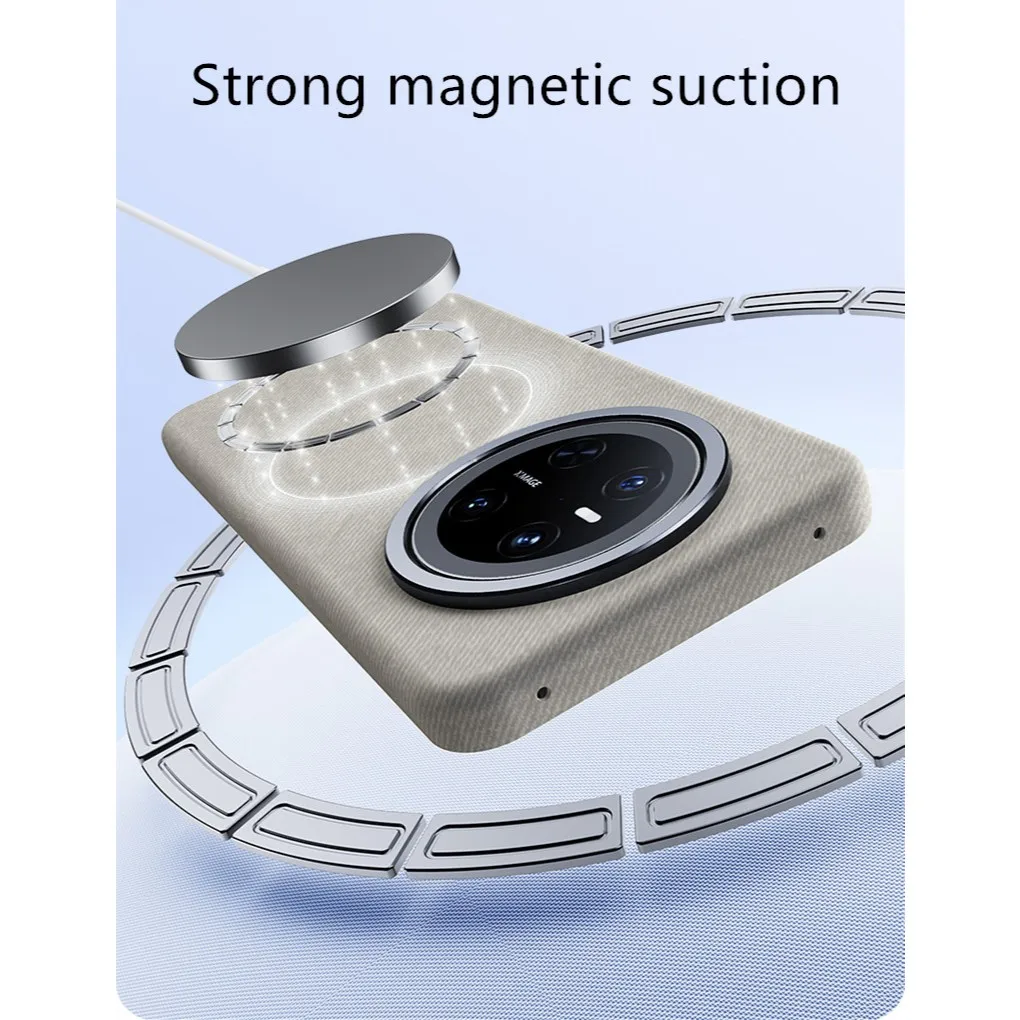 Premium Flannel Leather Case For Huawei Mate 80 Pro Max Mate 60 70 Pro Pura 70 Ultra For Magsafe Magnetic Charging Metal Cover