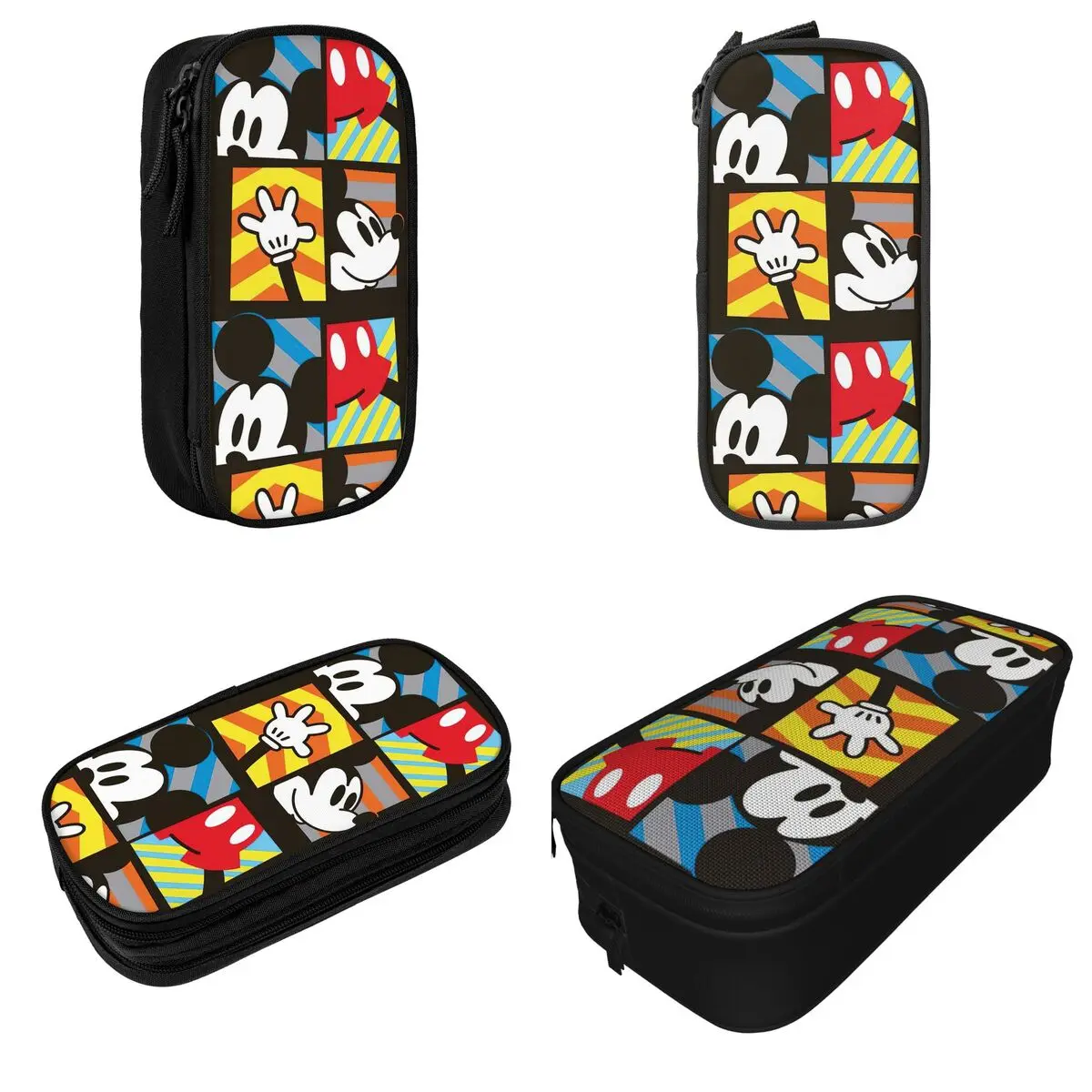 Cartoon Anime Figures Mickey Mouse Pencil Cases New Pen Box Bag Kids Large Storage Students School Gift Pencilcases