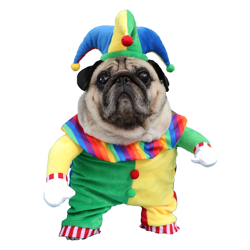 Bild 7: Weihnachten Halloween Haustier Burger Lustige Kleidung Welpen Schneemann Transformation Outfit Kleiner Mittelgroßer Hund Clown Rollenspielkostüme