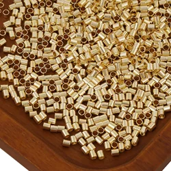 500pcs 2x2mm 14k Gold Filled Crimp Beads Stopper Tube for Jewelry Making Supplies Tiny Free Shipping Accessories-10406350
