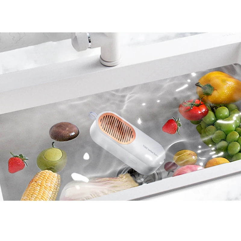 1 Piece Fruit And Vegetable Washing Machine Portable Vegetable Cleaner Household Gadgets White