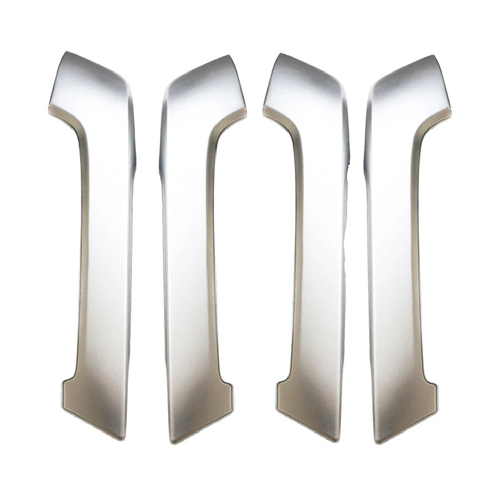 لتويوتا لاند كروزر برادو 2010 2018 مقبض الباب الداخلي تقليم فضي اللون 4 قطعة مادة ABS حماية من الخدش #1