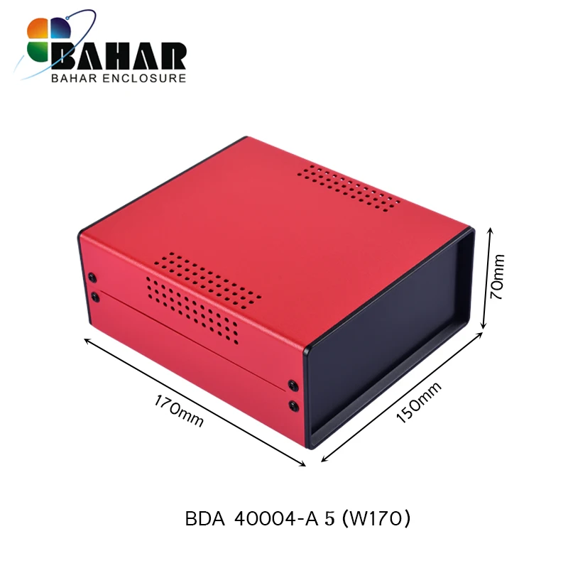 Top-Quality Bahar Enclosure Iron Desk Top Shell with flat Cover Model BDA 40004 iron Metal Enclosures Cases For Power Supply