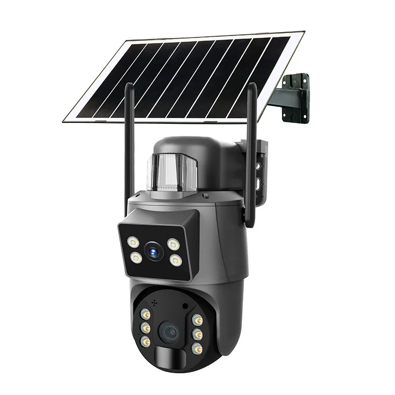 Outdoor solar camera, home monitoring 6 million full-color mobile phone dual-screen low-power high definition camera