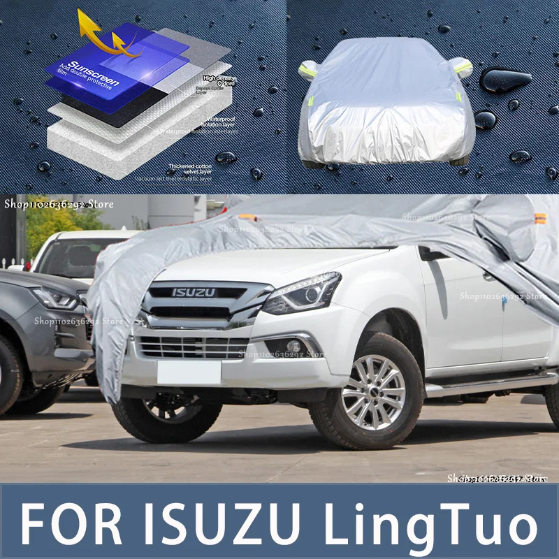 For ISUZU LingTuo Outdoor Protection Full Car Covers Snow Cover Sunshade Waterproof Dustproof Exterior Car accessories